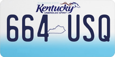 KY license plate 664USQ