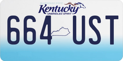 KY license plate 664UST