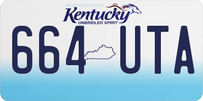 KY license plate 664UTA