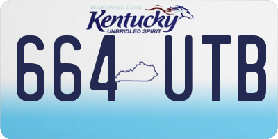 KY license plate 664UTB
