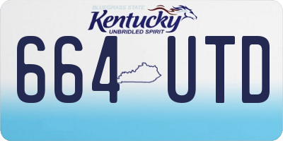 KY license plate 664UTD