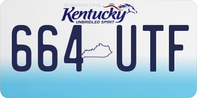 KY license plate 664UTF