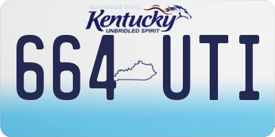 KY license plate 664UTI