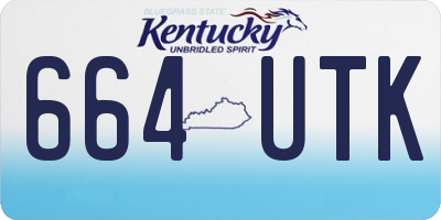 KY license plate 664UTK