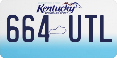 KY license plate 664UTL
