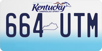 KY license plate 664UTM