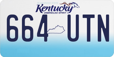 KY license plate 664UTN