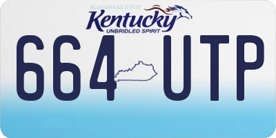 KY license plate 664UTP