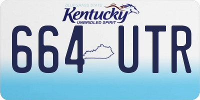 KY license plate 664UTR