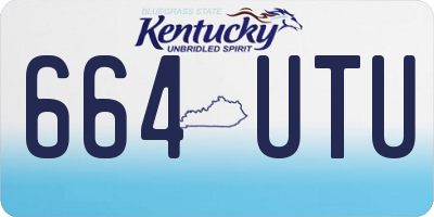 KY license plate 664UTU