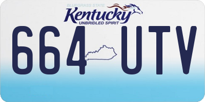 KY license plate 664UTV