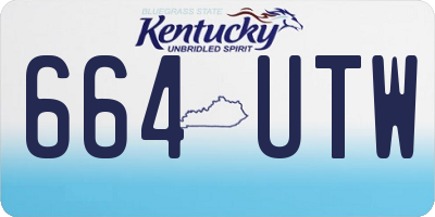 KY license plate 664UTW