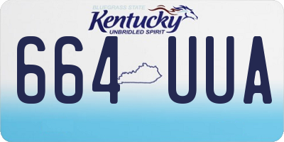 KY license plate 664UUA