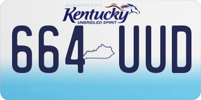 KY license plate 664UUD