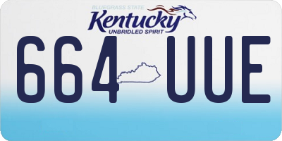 KY license plate 664UUE