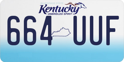 KY license plate 664UUF