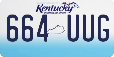 KY license plate 664UUG