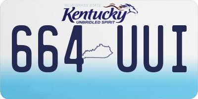 KY license plate 664UUI
