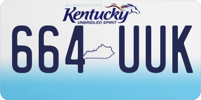 KY license plate 664UUK