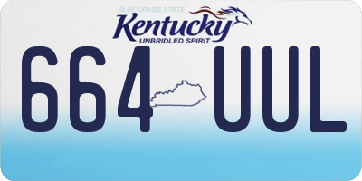 KY license plate 664UUL