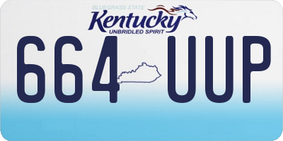 KY license plate 664UUP