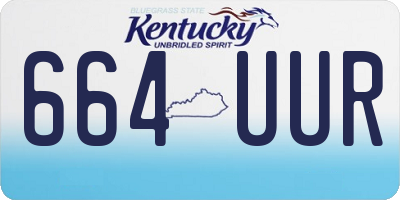 KY license plate 664UUR