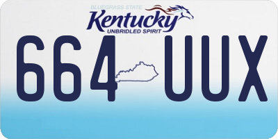 KY license plate 664UUX