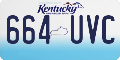 KY license plate 664UVC