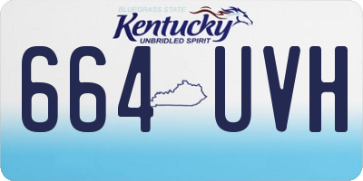KY license plate 664UVH