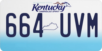 KY license plate 664UVM
