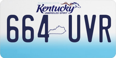 KY license plate 664UVR