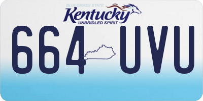 KY license plate 664UVU