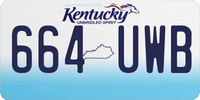 KY license plate 664UWB