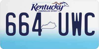 KY license plate 664UWC