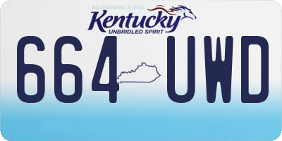 KY license plate 664UWD