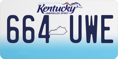KY license plate 664UWE