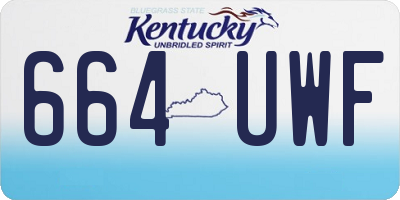 KY license plate 664UWF