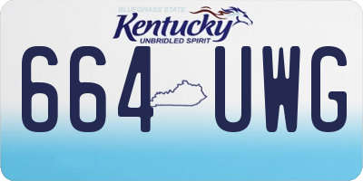KY license plate 664UWG