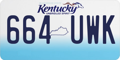 KY license plate 664UWK