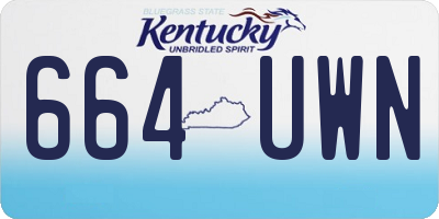 KY license plate 664UWN