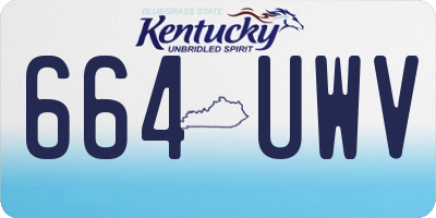 KY license plate 664UWV