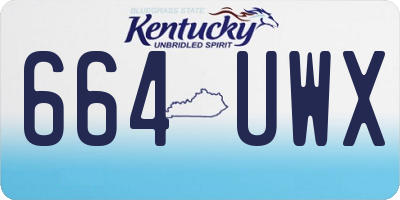 KY license plate 664UWX