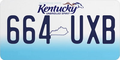 KY license plate 664UXB