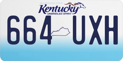 KY license plate 664UXH