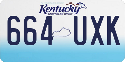 KY license plate 664UXK