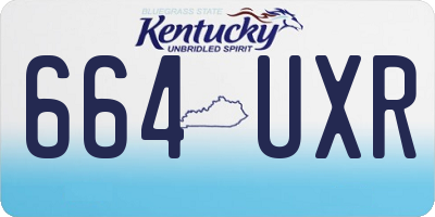 KY license plate 664UXR