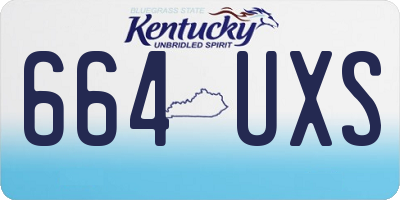 KY license plate 664UXS