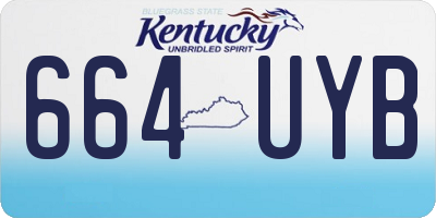 KY license plate 664UYB