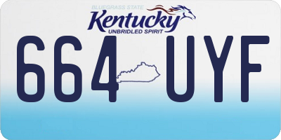 KY license plate 664UYF