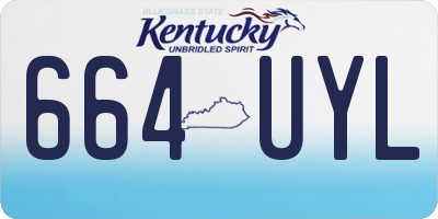 KY license plate 664UYL